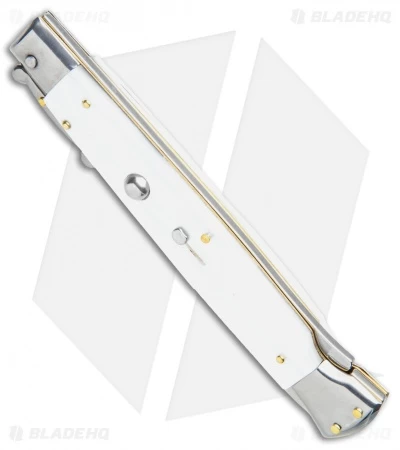 Frank B. 11" Italian White Pearlex Tactical Swinguard (5.75" Satin Bayonet) - Image 2