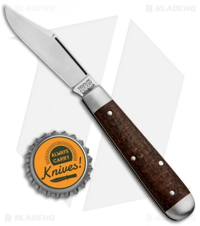 GEC #14 Tidoute Cutlery Boy's Knife 3" Brown Burlap Micarta Blade HQ SFO 141118 - Image 4