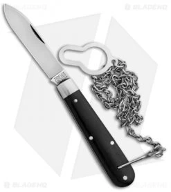 GEC #15 Tidoute Huckleberry Boy's Knife 3.375" Gabon Ebony Wood B&C