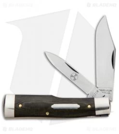 GEC #44 Tidoute Gunstock Buffalo Jack Pocket Knife 3.3" OD Green Linen Micarta