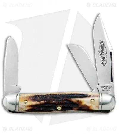 GEC #66 Northfield UN-X-LD Calf Roper Pocket Knife 3.3" Sambar Stag 661317