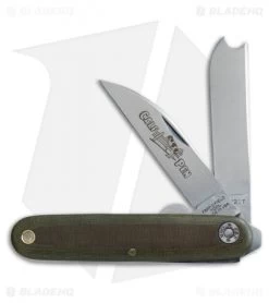 GEC #35 Farm & Field Calf Pen Pocket Knife 3.6" OD Green Micarta 350217