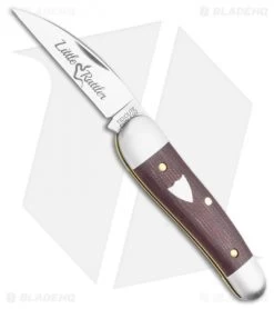 GEC Tidioute Cutlery Little Rattler Traditional Pocket Knife Red Coral Micarta