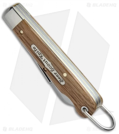 GEC #15 Tidioute Beer Scout Knife Club 3.5" Beer Barrel Oak - Image 2