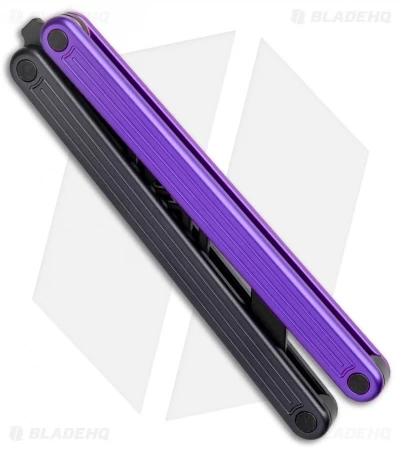 Glidr Arctic Series Butterfly Trainer Knife Purple Rain (4.25" Black) - Image 2