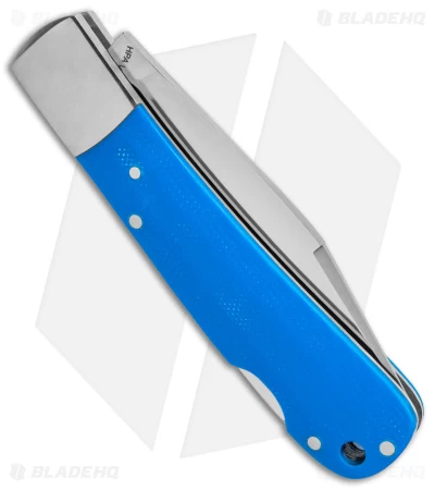 HPA Grandair SWS Salmon Lockback Knife Blue G-10 (3.4" Satin) - Image 3
