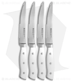 Henckels Forged Accent 4-Piece Steak Knife Set White Polymer
