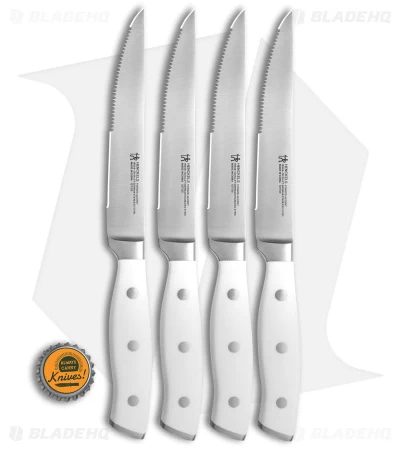 Henckels Forged Accent 4-Piece Steak Knife Set White Polymer - Image 5