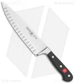 Wusthof Classic 8" Hollow Edge Cook's/Chef's Kitchen Knife Black Polymer