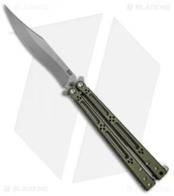 Hom Design Basilisk-R Balisong Knife Standard Issue Green G-10 (4.625" BB)