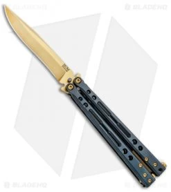 Hom Design Specter Elite Titanium Balisong Butterfly Knife (4.4" Gold)