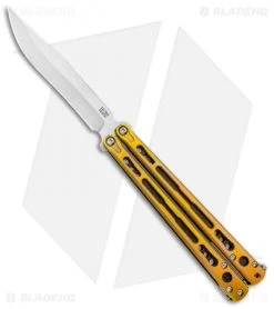 Hom Design Chimera Premium Balisong Knife Gold Ti/CF (4.75 Satin)