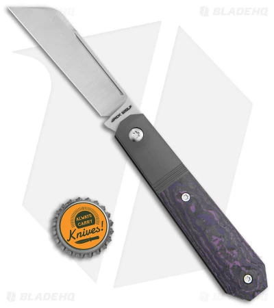 Jack Wolf Knives Midnight Jack Slip Joint Purple Haze Fat Carbon (2.91" Satin) - Image 5