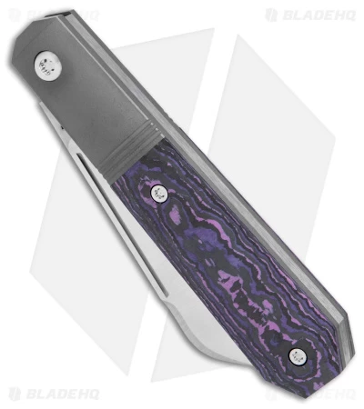 Jack Wolf Knives Midnight Jack Slip Joint Purple Haze Fat Carbon (2.91" Satin) - Image 2