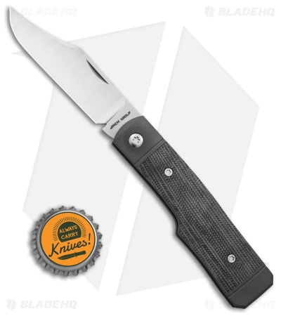 Jack Wolf Knives Sharpshooter Jack Slip Joint Knife Black Micarta (3" Satin) - Image 5