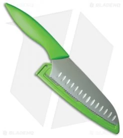KAI My First Chef's Knife Fixed Blade Green (5.5" Full Serr) AB5090