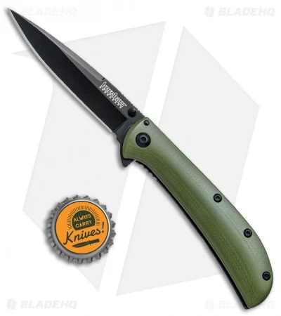 Kershaw Al Mar AM-3 Assisted Opening Knife Green G-10 (3" Black) 2335GRNBLK - Image 4