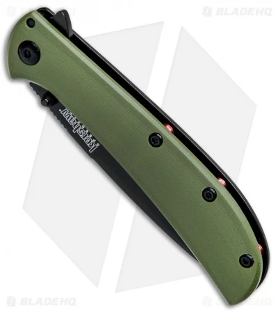 Kershaw Al Mar AM-3 Assisted Opening Knife Green G-10 (3" Black) 2335GRNBLK - Image 2