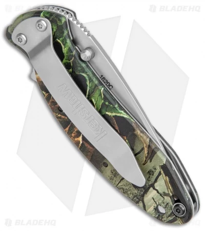 Kershaw Scallion Flipper Knife Tree Camo Aluminum (2.25" Satin) 1620C - Image 3