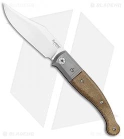 LionSteel Gitano Traditional Slip Joint Knife Green Micarta/TI (3.25" Satin)