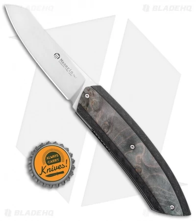 Maserin AM5 Liner Lock Knife Green Maple Carbon Fiber (3.25 Satin) 375RV - Image 4