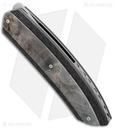 Maserin AM5 Liner Lock Knife Green Maple Carbon Fiber (3.25 Satin) 375RV - Image 2