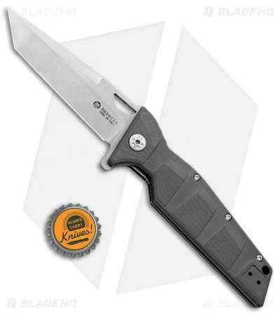 Maserin Artiglio Tanto Knife Steel/Dark Gray G10 (3.75" Stonewash) 420G10S - Image 4