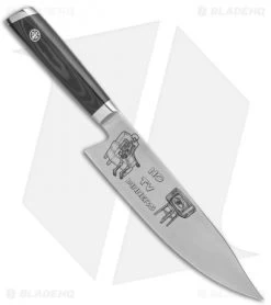 Mattia Borrani Production 8" Bowie Chef Kitchen Knife (Satin) No TV Dinner