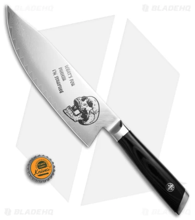 Mattia Borrani Production 8" Bowie Chef Kitchen Knife (Damascus) I'm Starving - Image 4