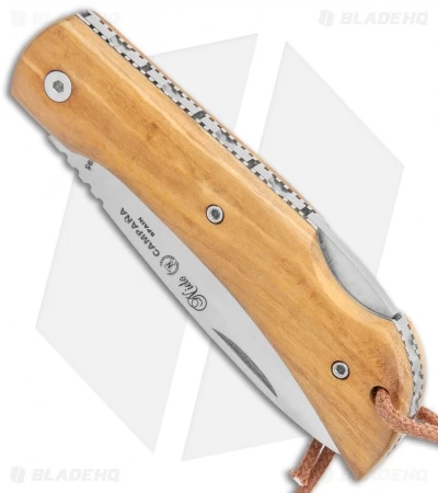 Nieto Campana Pocket Lockback Knife Olive Wood (3.25" Satin) - Image 2