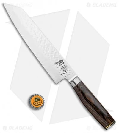 Shun Premier 8" Kiritsuke Kitchen Knife Pakkawood - Image 4
