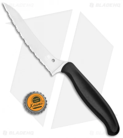Spyderco Z-Cut Lightweight Black (4.5" Satin Serr) K14SBK - Image 4
