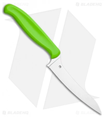 Spyderco Z-Cut Lightweight Green Pointed (4.5" Satin) K14PBK - Image 2