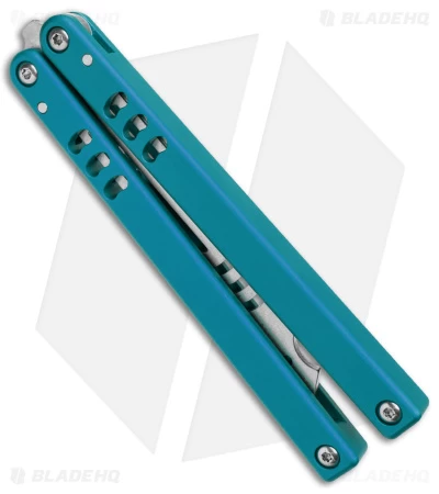 Squid Industries Mako V4.5 Bottle Opener Balisong Trainer Teal (4.3" SW) - Image 2
