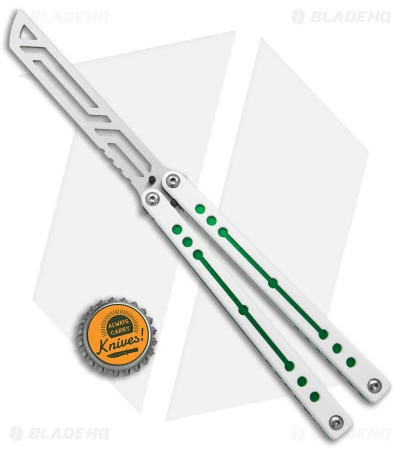 Squid Industries Nautilus Butterfly Balisong Trainer V2 Winter Green(4.5" Satin) - Image 4