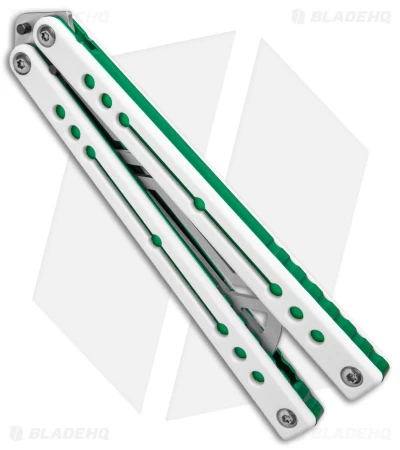 Squid Industries Nautilus Butterfly Balisong Trainer V2 Winter Green(4.5" Satin) - Image 2