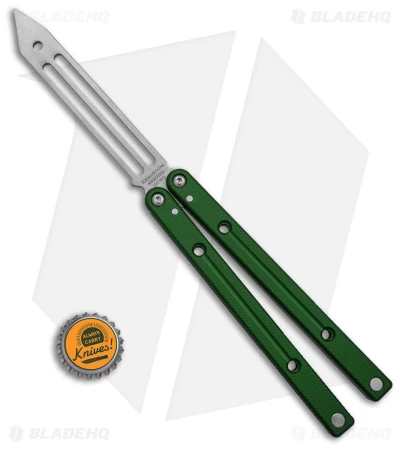Squid Industries Squidtrainer V4 Butterfly Balisong Trainer Green (4.5" SW) - Image 4