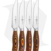 Tuo Cutlery Fiery Phoenix Steak 4-Piece Steak Kitchen Knife Set Black/Orange