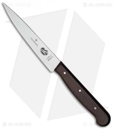 Victorinox Serrated Utility Kitchen Knife 4.75" Rosewood VN5203012