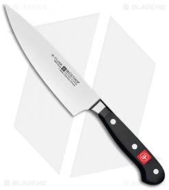 Wusthof Classic 6" Demi-Bolster Cook's/Chef's Kitchen Knife Black Polymer