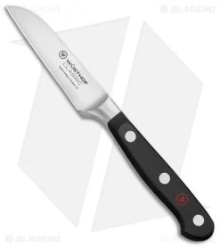 Wusthof Classic 3" Flat Cut Paring Kitchen Knife Black Polymer
