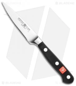 Wusthof Classic 3.5" Fully Serrated Paring Kitchen Knife Black Polymer