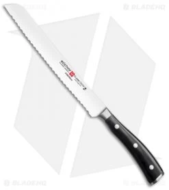 Wusthof Classic Ikon 8" Bread Kitchen Knife Black Polymer