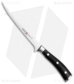 Wusthof Classic Ikon 7" Fillet Kitchen Knife Black Polymer