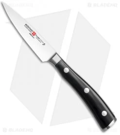 Wusthof Classic Ikon 3.5" Paring Kitchen Knife Black Polymer