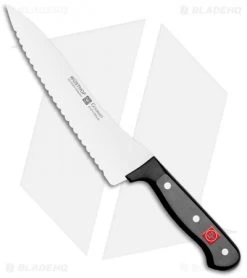 Wusthof Gourmet Offset Deli Knife Black (8" Satin Serrated)
