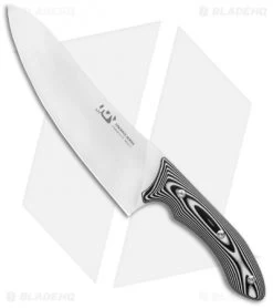 Xin Cutlery XinCross 8" Tactical Chef Knife Black/White G-10 (Satin)