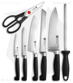 Zwilling Four Star 8-Piece Anniversary Kitchen Knife Block Set