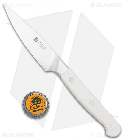 Zwilling Pro Le Blanc 4" Paring Kitchen Knife White Three Pin - Image 4