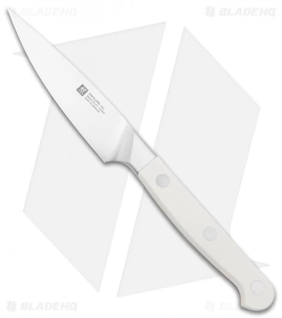 Zwilling Pro Le Blanc 4" Paring Kitchen Knife White Three Pin
